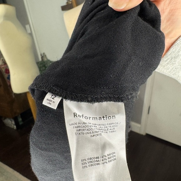 Reformation Elegant Black Long Sleeve Dress - Picture 5 of 5